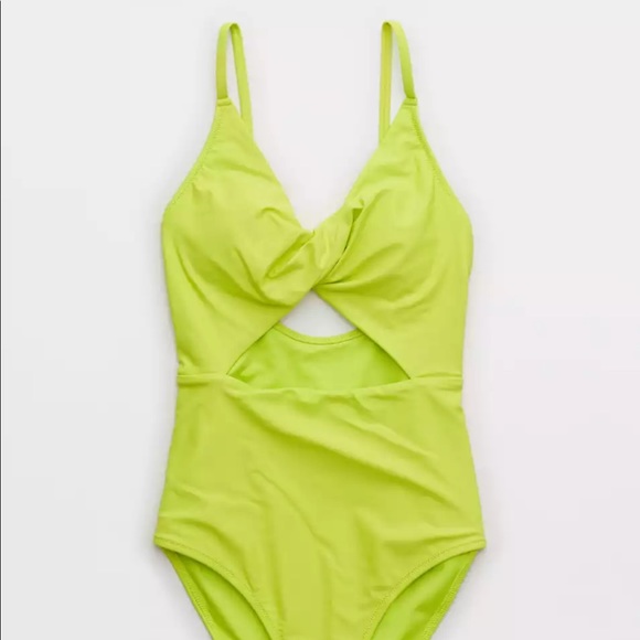 aerie Swim Copy Aerie Twist Cut Out One Piece Swimsuit Poshmark